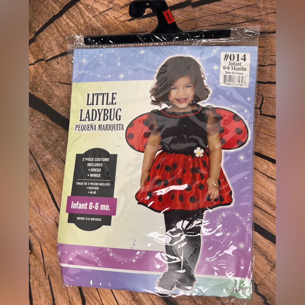 Petite Coccinelle Baby Ladybug Costume Dress and Wings - Picture 6 of 6